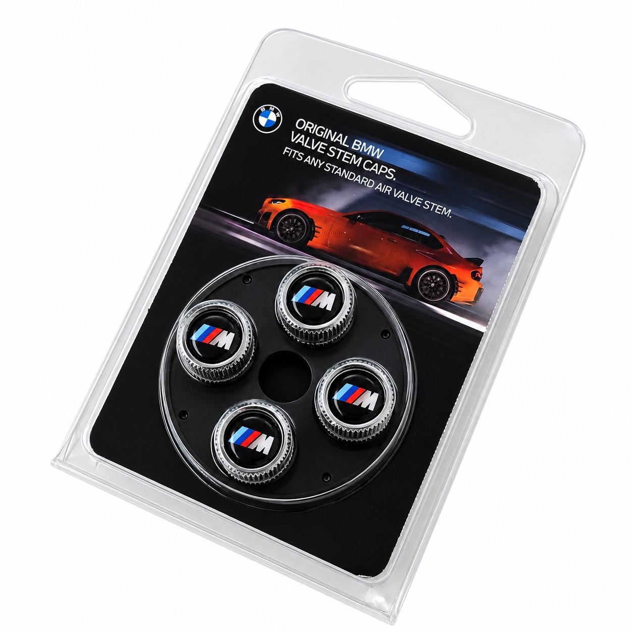 Picture of Genuine BMW Valve Stem Caps Set M Logo ABS 369058 36-11-0-421-543